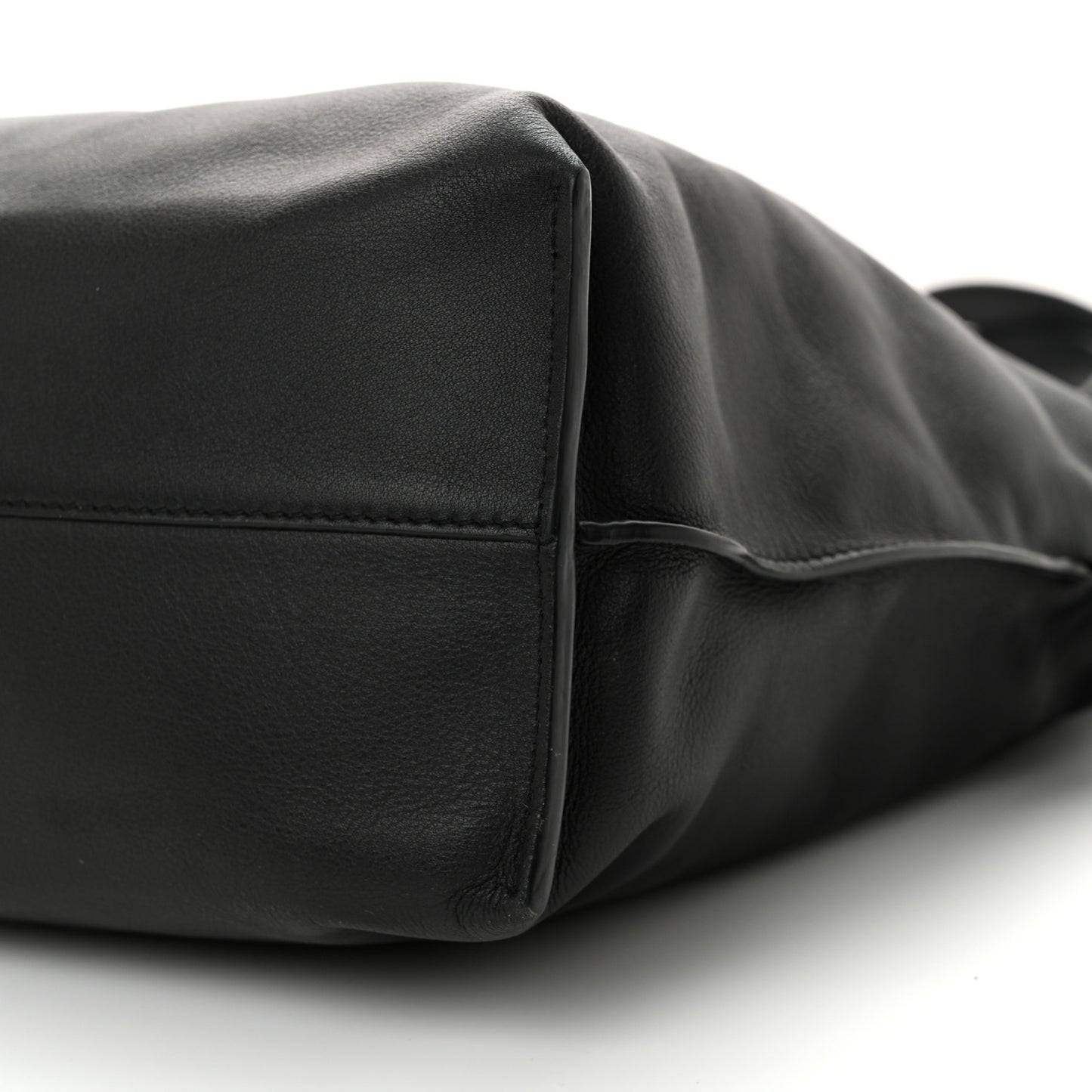 Calfskin Flamenco Knot XL Shoulder Bag Black