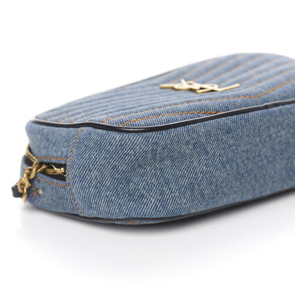 Saint Laurent Denim Matelasse Monogram Mini Lou Camera Bag California Blue 7 of 10