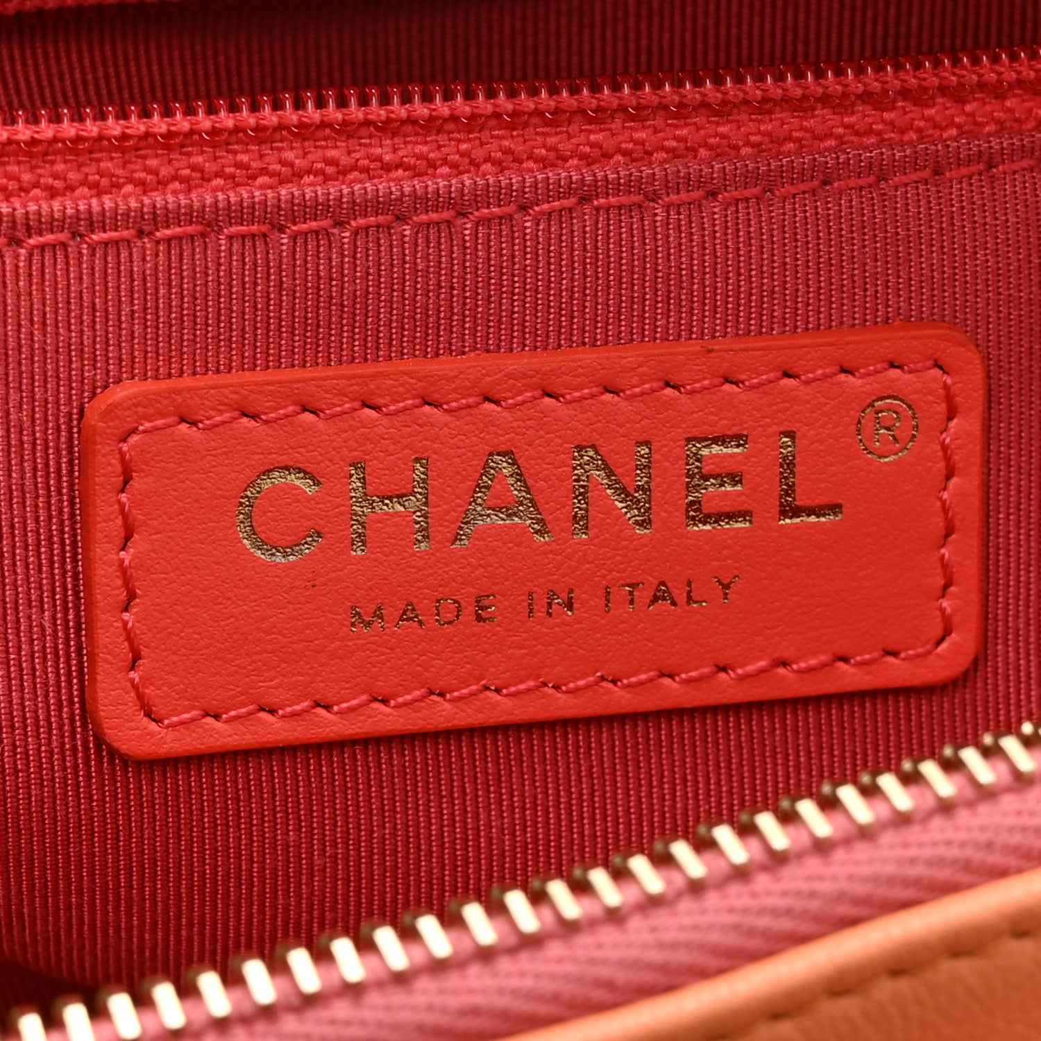 Chanel Goatskin Quilted Tri-Color In & Out Waist Bag Orange Green Pink 8 of 12