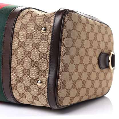 Gucci Monogram Vintage Web Medium Boston Dark Brown 11 of 11