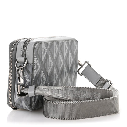Christian Dior Coated Canvas CD Diamond Messenger Pouch Grey 3 of 12