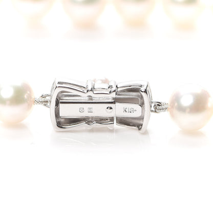 Mikimoto 18K White Gold Akoya Pearl 7-7.5mm Strand Necklace 16" 5 of 7