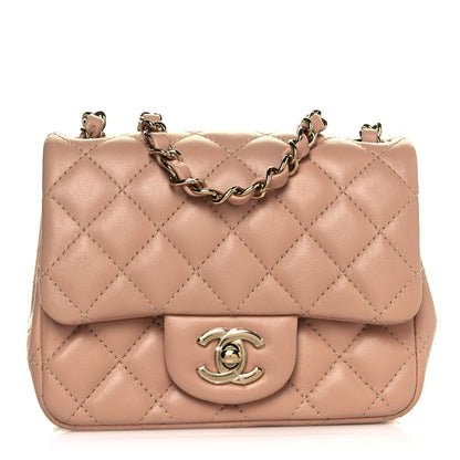Chanel Lambskin Quilted Mini Square Flap Beige 1 of 13