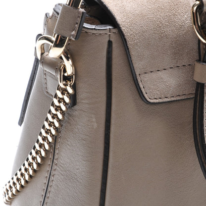 Chloe Suede Calfskin Mini Faye Backpack Motty Grey 7 of 9
