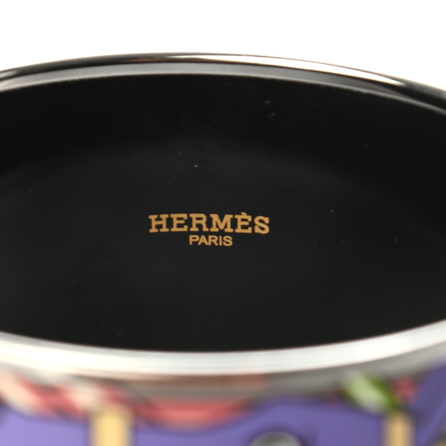 Hermes Enamel Printed Quadrige Extra Wide Bracelet 65 4 of 5
