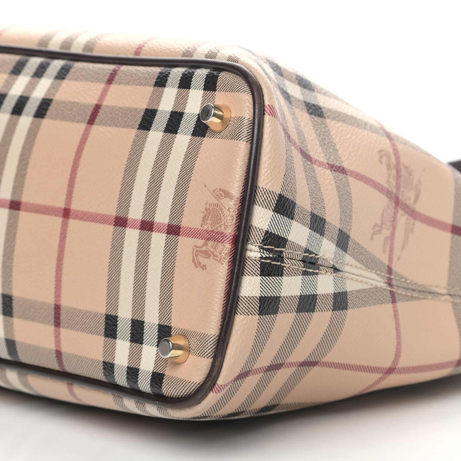 Burberry Haymarket Check Medium Regent Tote Chocolate 10 of 11