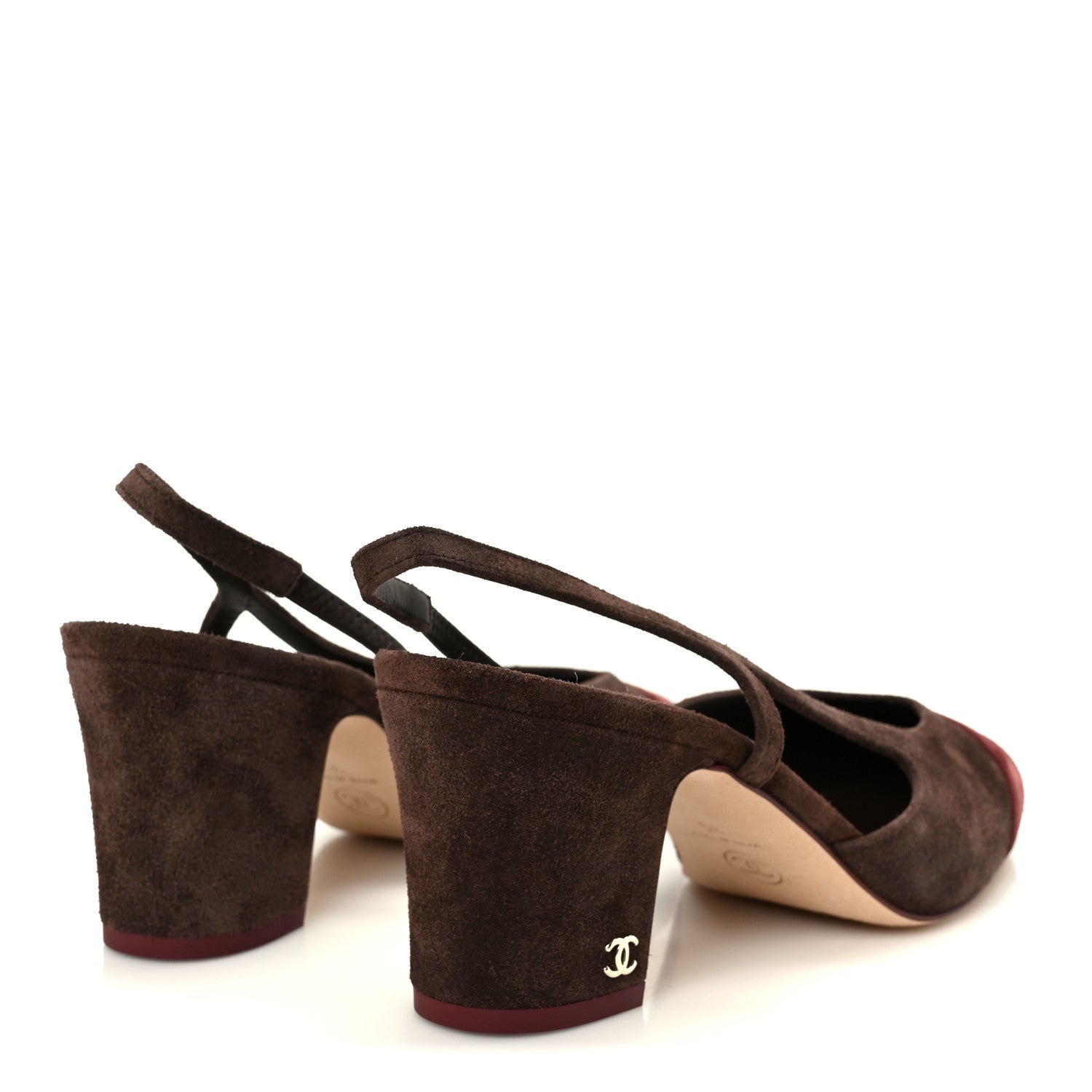 Chanel Laminated Crumpled Lambskin Grosgrain Cap Toe CC Ballerina