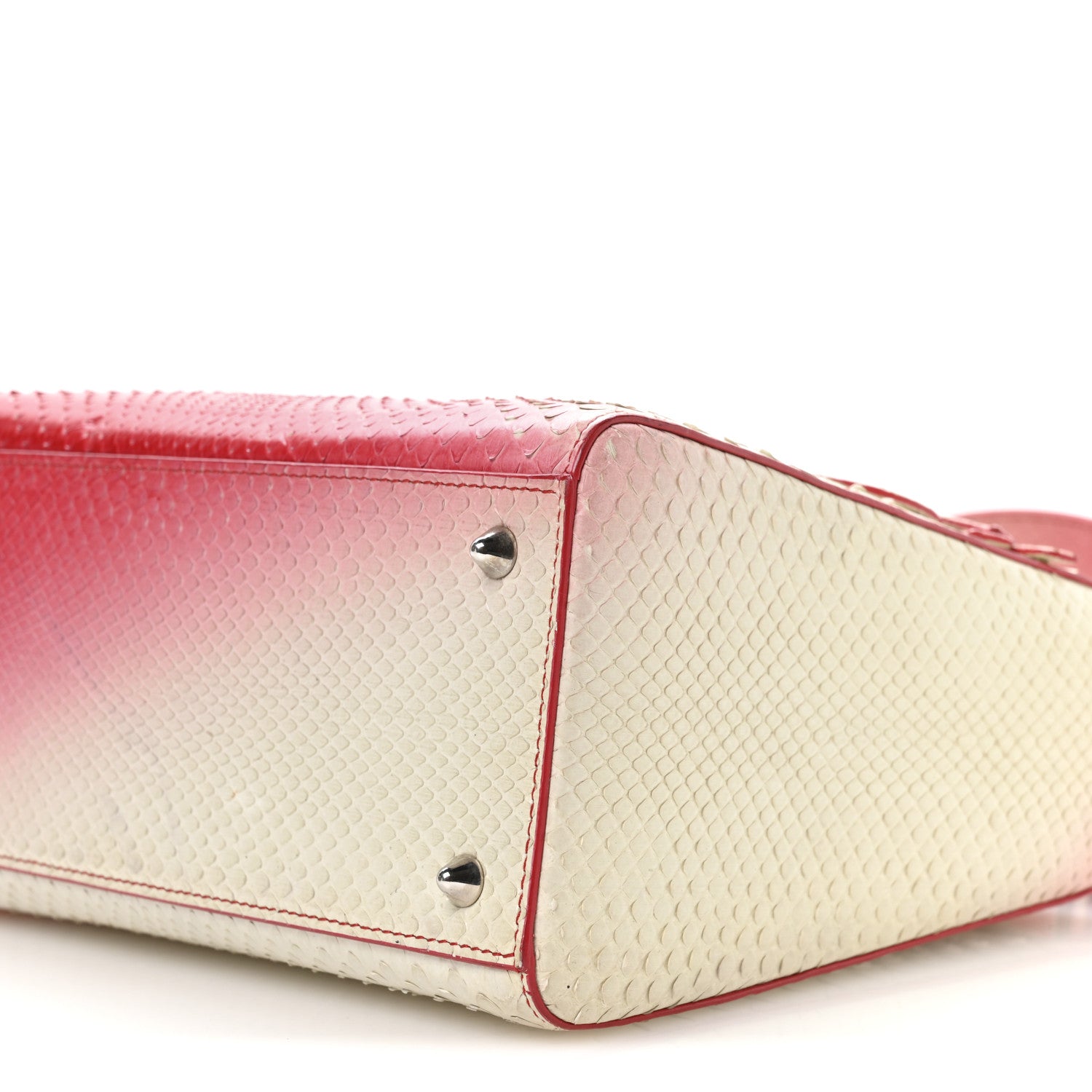 Christian Dior Snakeskin Ombre Medium Lady Dior Red White 10 of 11
