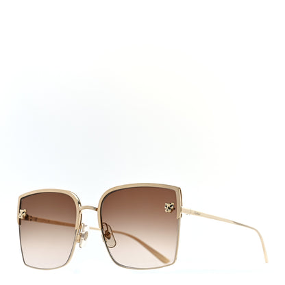 Cartier Panthere De Cartier Square Sunglasses Gold 1 of 8