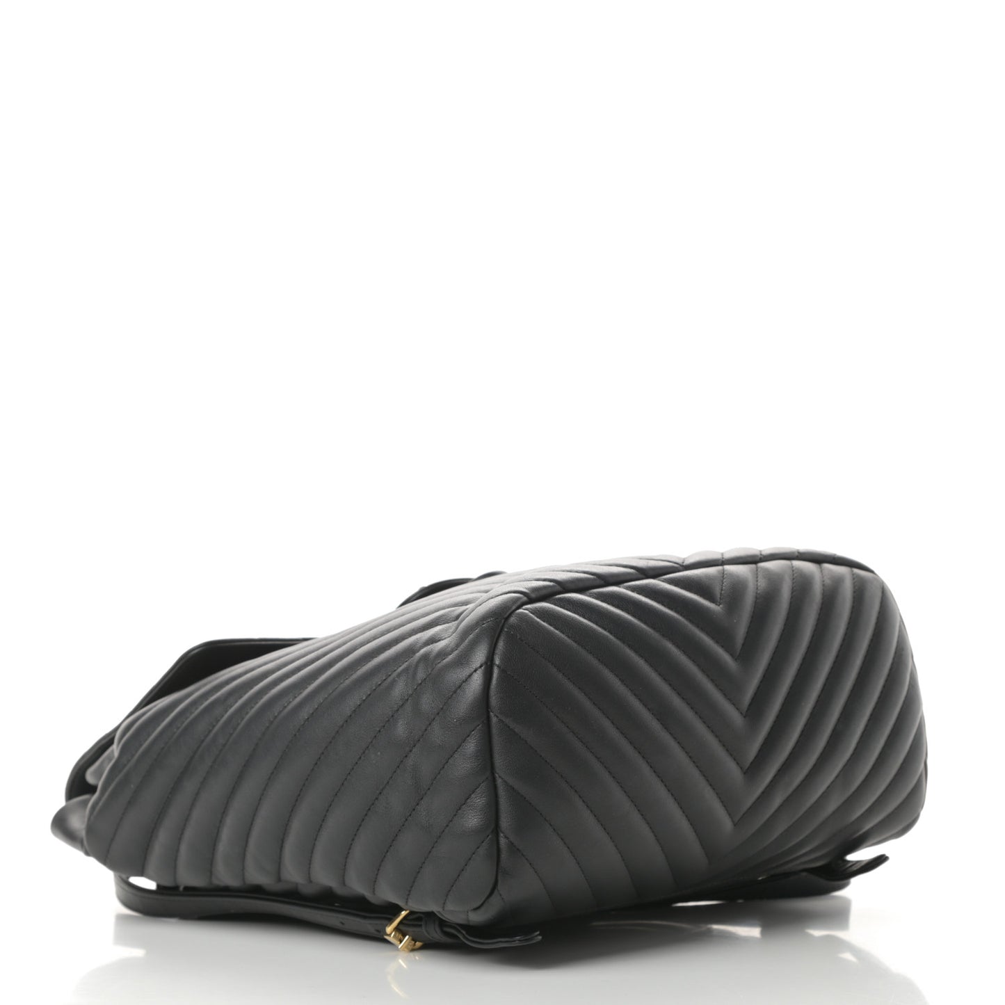 Calfskin Chevron Quilted Large Urban Spirit Backpack Black