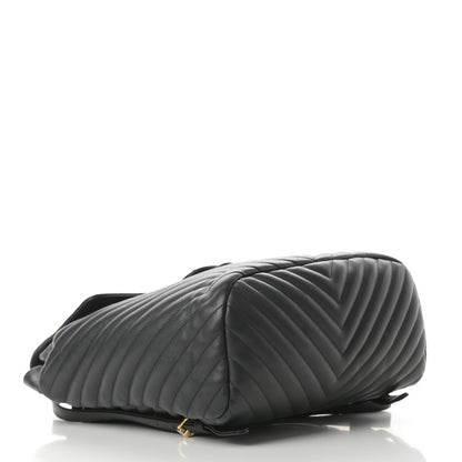 Chanel Calfskin Chevron Quilted Large Urban Spirit Backpack Black 4 of 14