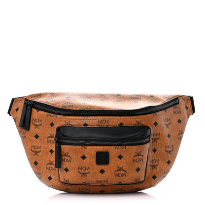 MCM Visetos Medium Belt Bag Cognac Black 1 of 8