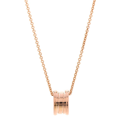 Bulgari 18K Rose Gold B.Zero1 Pendant Necklace 1 of 8