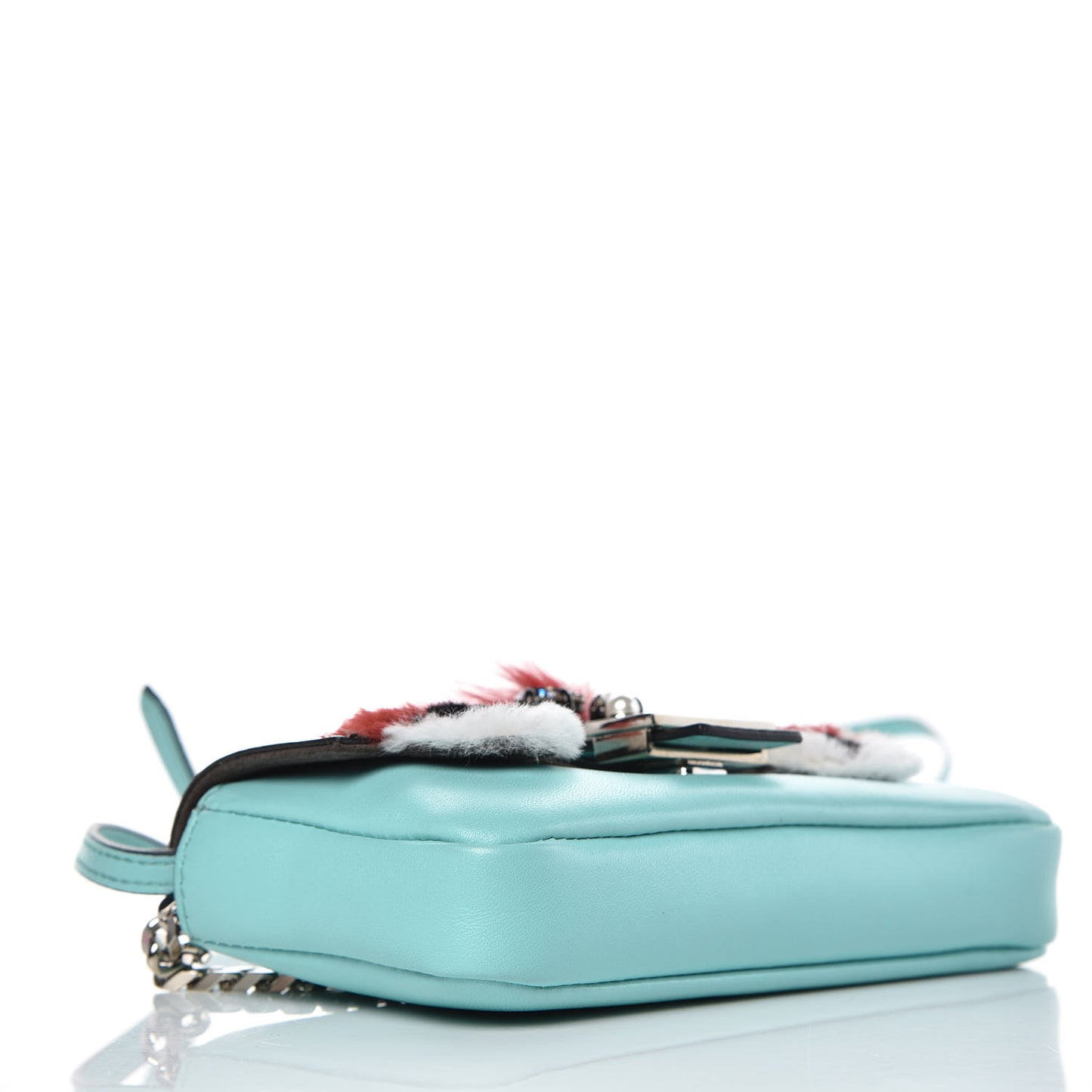 Nappa Rabbit Fox Fur Micro Buggie Baguette Tiffany