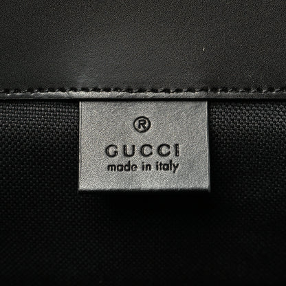 Gucci Soft GG Supreme Monogram Calfskin Web Double Buckle Backpack Black 6 of 10