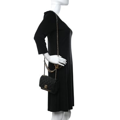 Chanel Lambskin Quilted Small Camellia Flower Flap Black 3 of 11