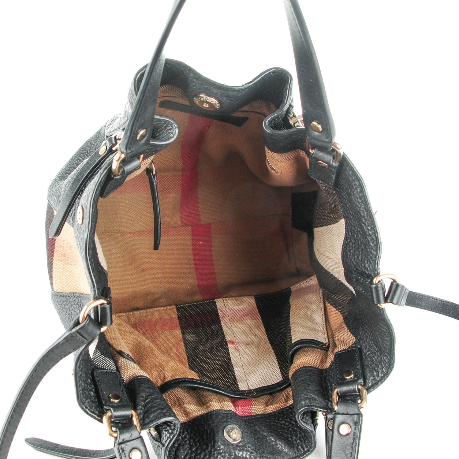 Burberry Calfskin Canvas Mega Check Small Maidstone Black 6 of 10