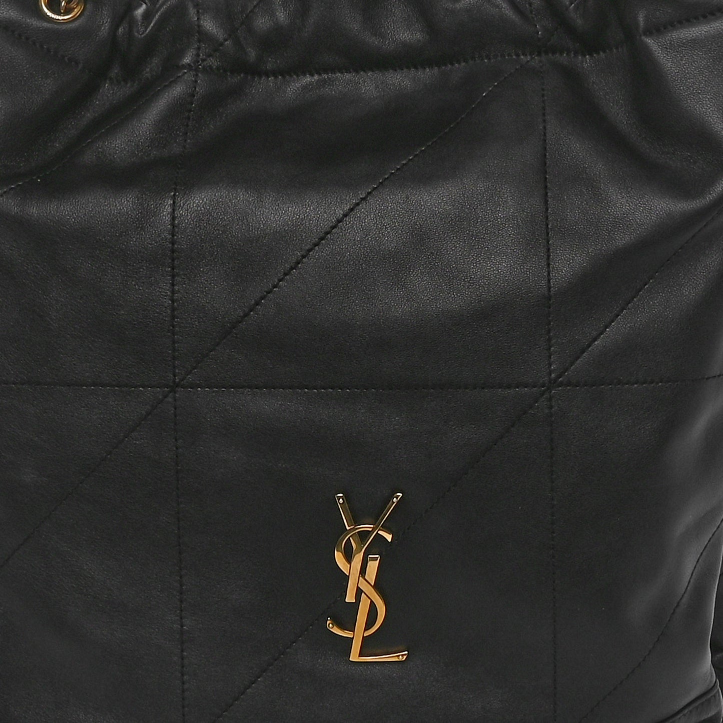 Lambskin Matelasse Monogram Medium Jamie 4.3 Pochon Black