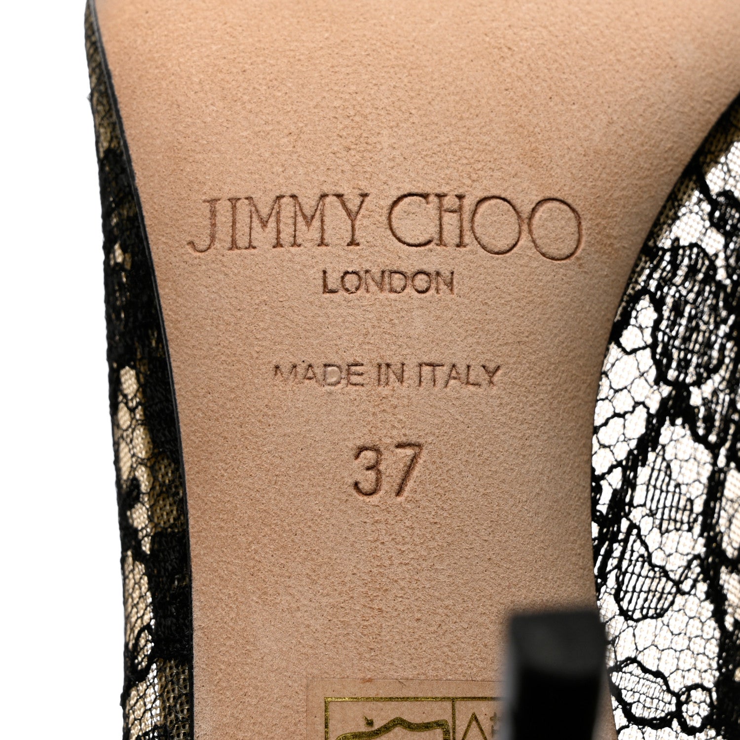 Jimmy Choo Patent Lace Alias Pumps 37 Black 7 of 10