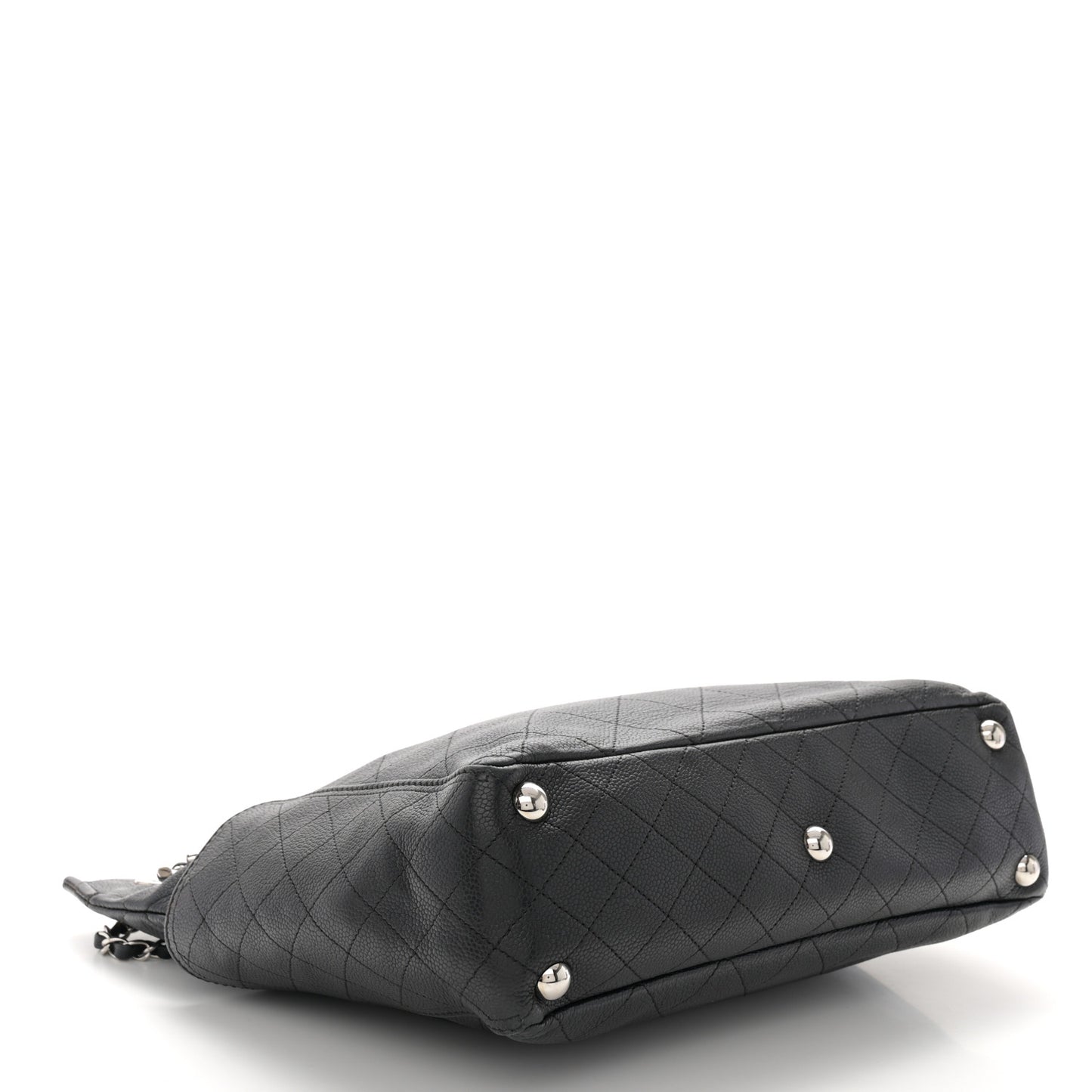 Caviar Stitched Medium CC Pocket Hobo Black