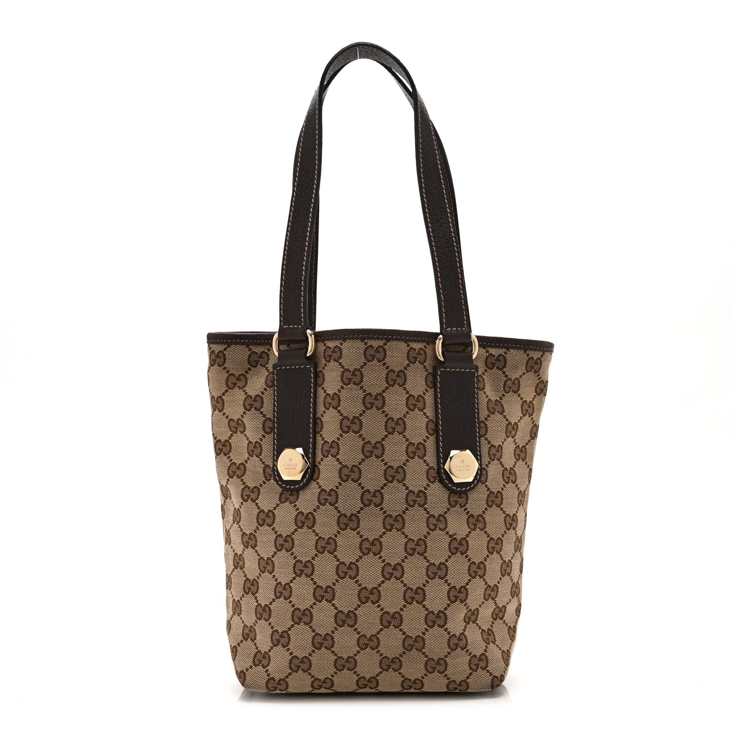 Gucci Monogram Small Charmy Tote Dark Brown 1 of 10