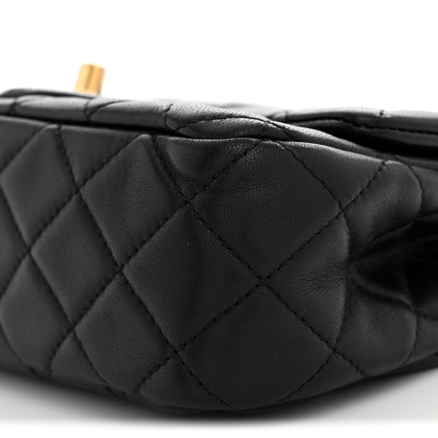 Chanel Lambskin Quilted Mini Rectangular Pearl Crush Flap Black 10 of 10