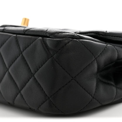 Chanel Lambskin Quilted Mini Rectangular Pearl Crush Flap Black 10 of 10