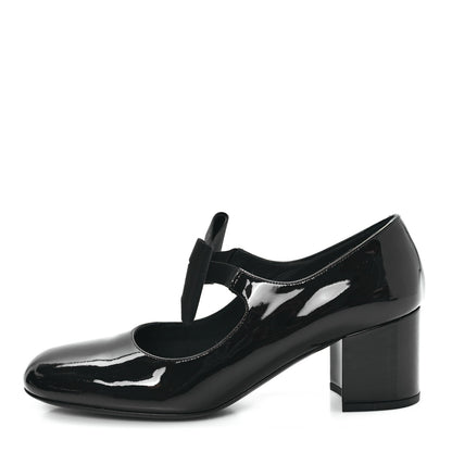 Chanel Patent Calfskin Grosgrain CC Mary Jane Pumps 40 Black 1 of 10