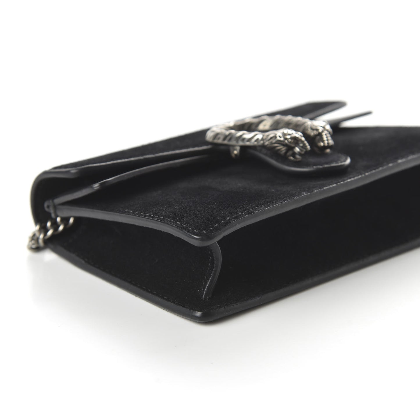 Suede Super Mini Dionysus Shoulder Bag Black