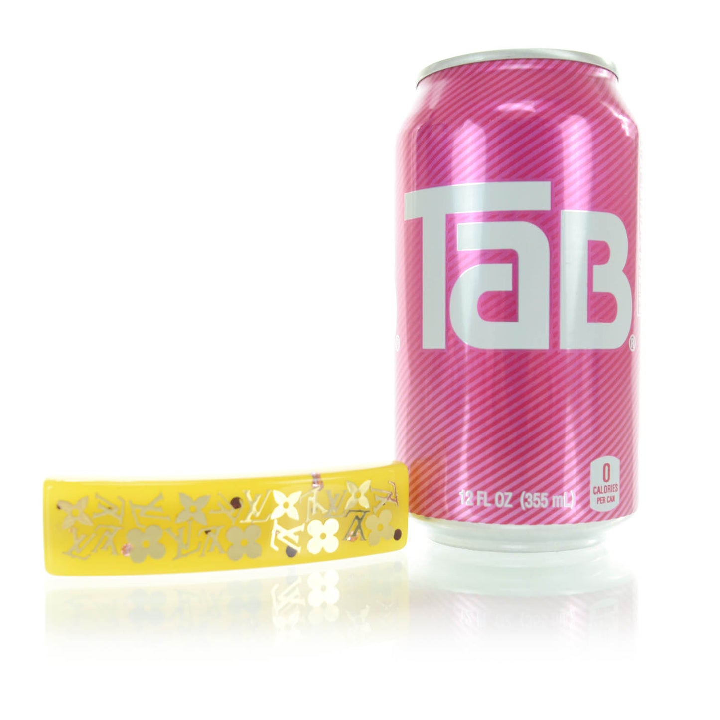 Monogram Inclusion Barrette Yellow