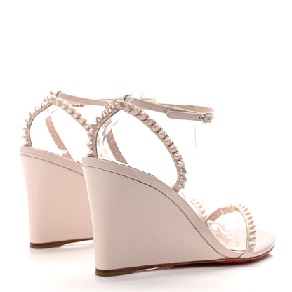 Christian Louboutin Calfskin So Me Spike 85 Wedge Sandals 38 Leche 4 of 7