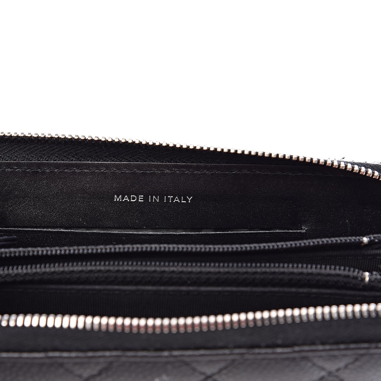Caviar Quilted Small Gusset Zip Around Wallet Black