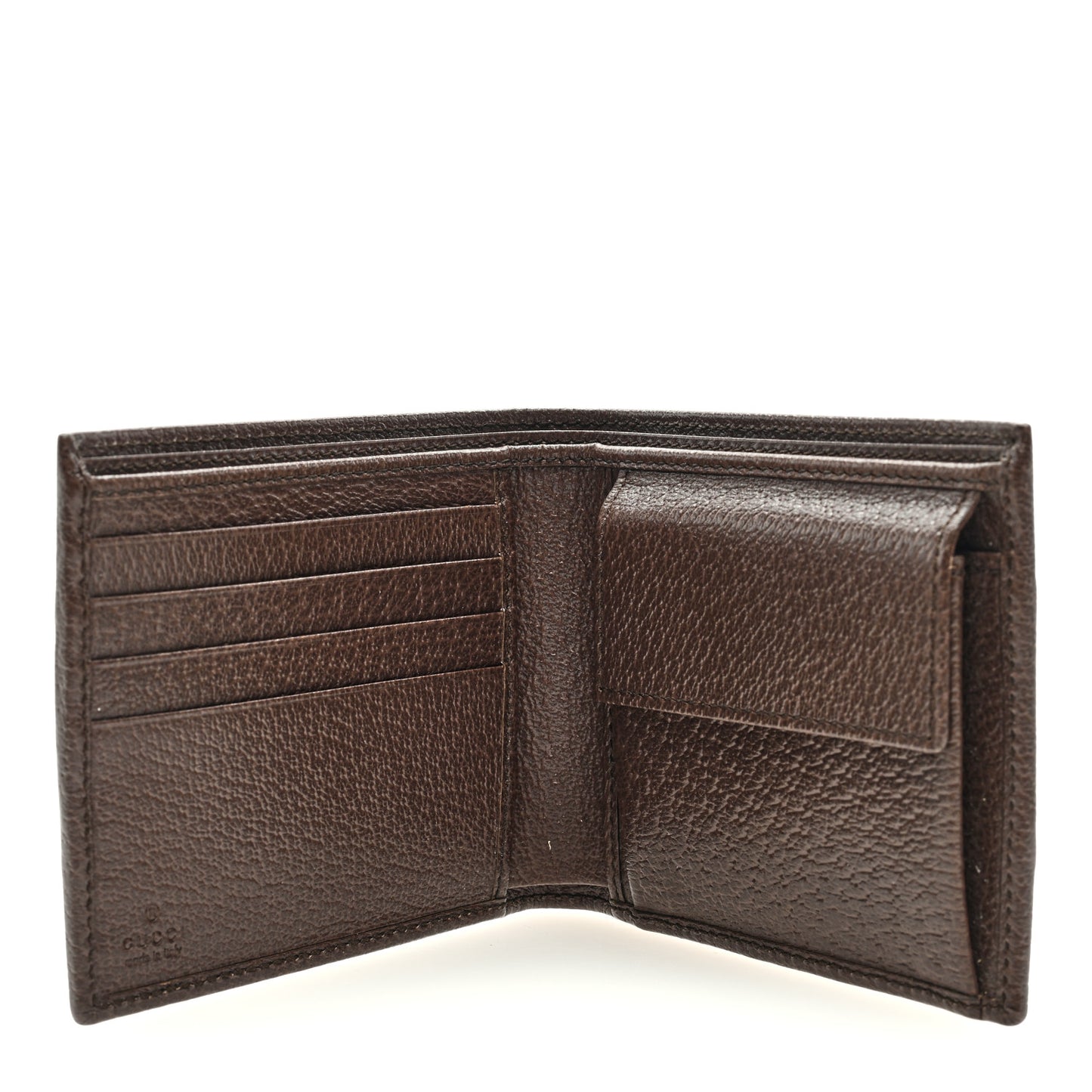 GG Supreme Monogram Web Mens Ophidia Bi-Fold Coin Wallet Beige New Acero
