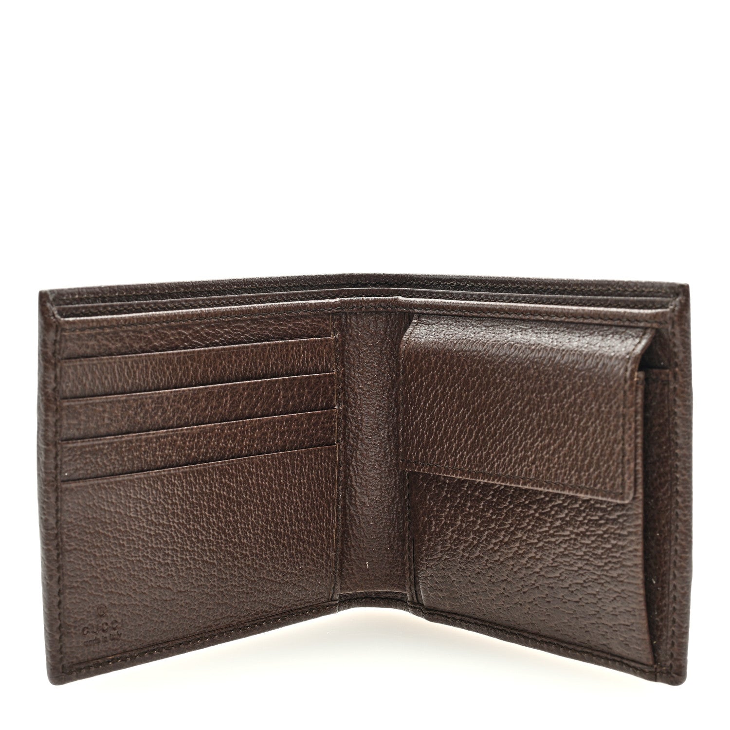 Gucci GG Supreme Monogram Web Mens Ophidia Bi-Fold Coin Wallet Beige New Acero 4 of 6