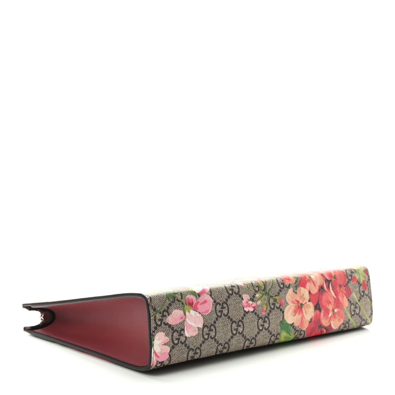 Gucci GG Supreme Monogram Blooms Large Cosmetic Case Beige Multicolor Dry Rose 4 of 7