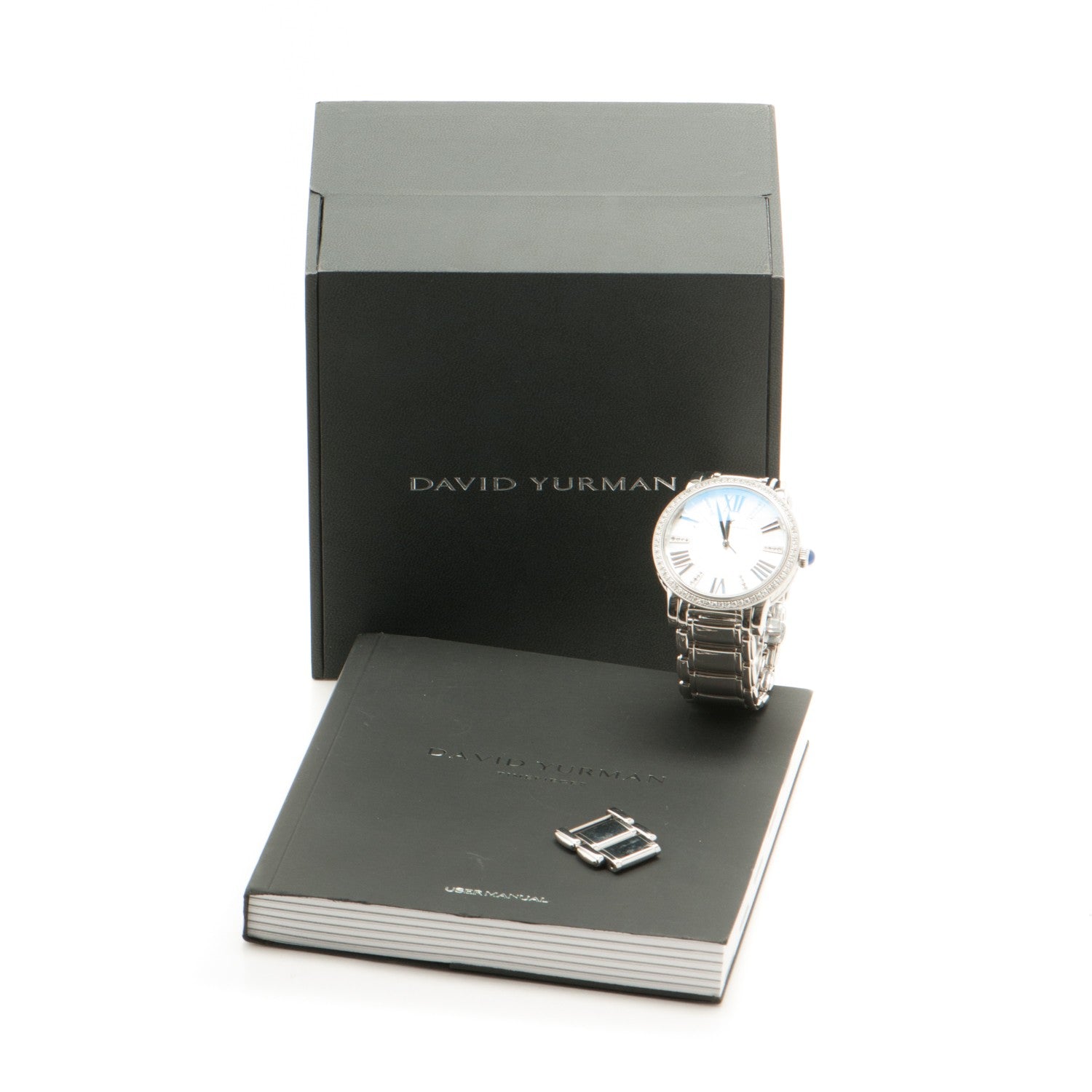 David Yurman Stainless Steel Diamond Bezel Mother of Pearl 38mm Classic Quartz Watch 9 of 9