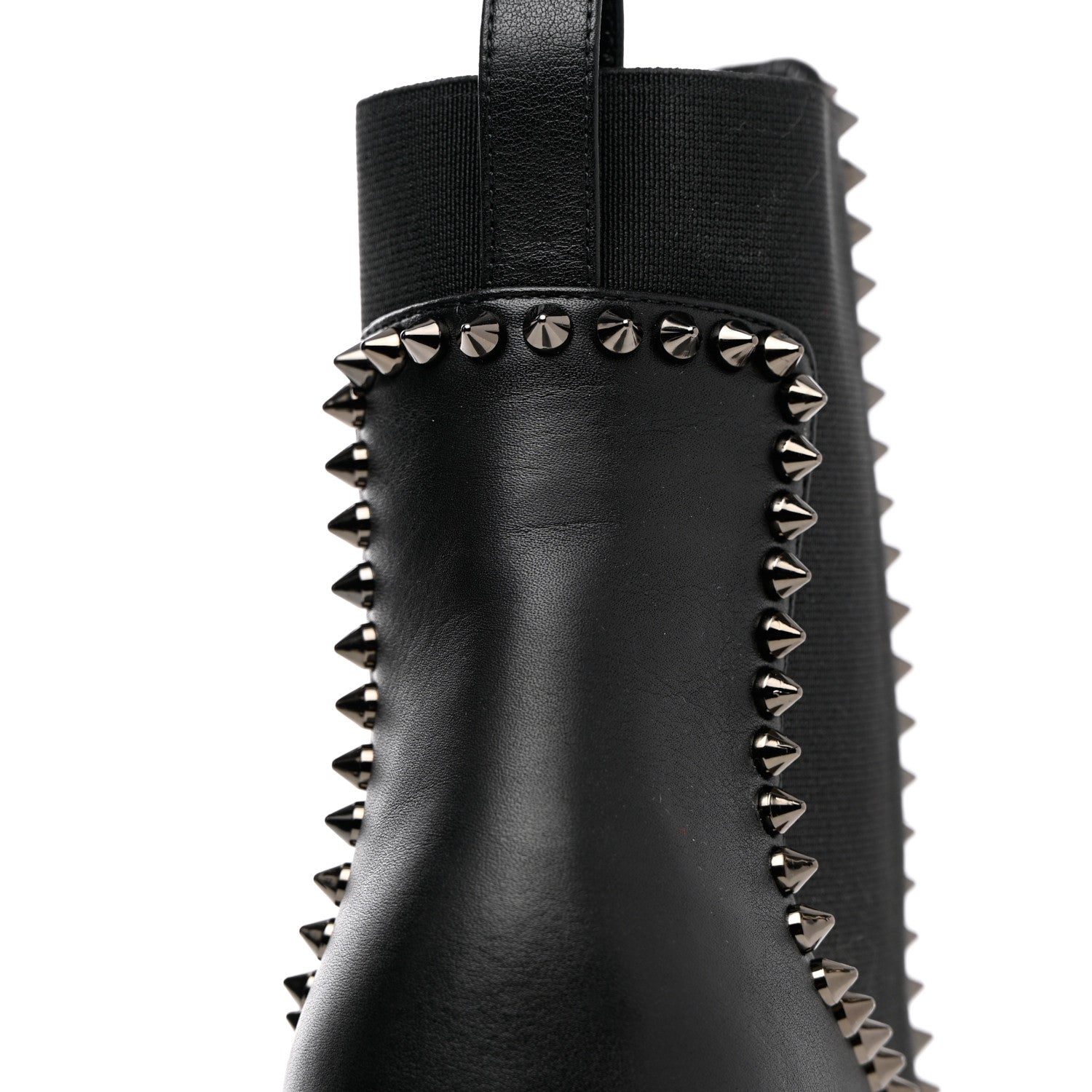 Christian Louboutin Nappa Out Line Spike Lug 100 Boots 37.5 Black 14 of 16
