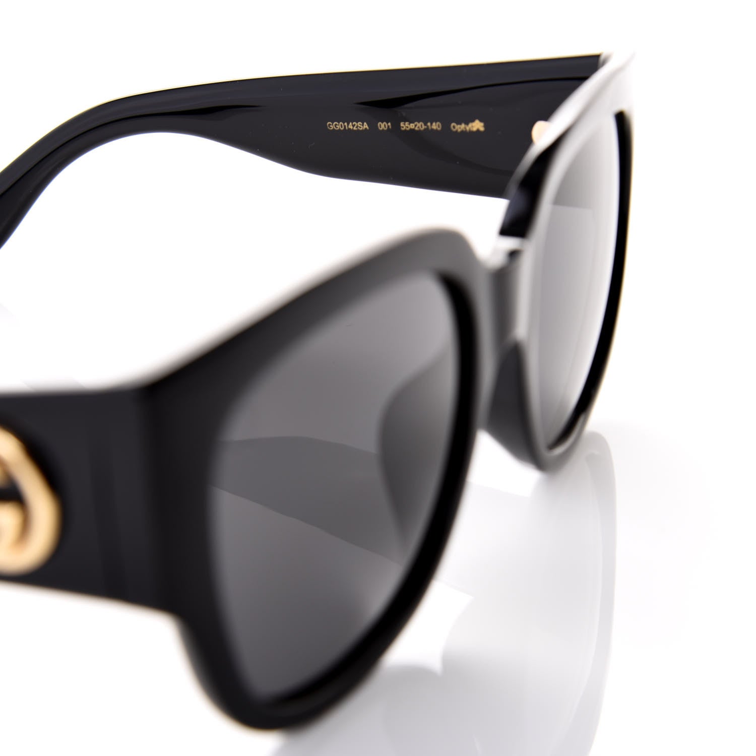 Gucci Acetate Square Frame Sunglasses GG0142SA Black 5 of 8