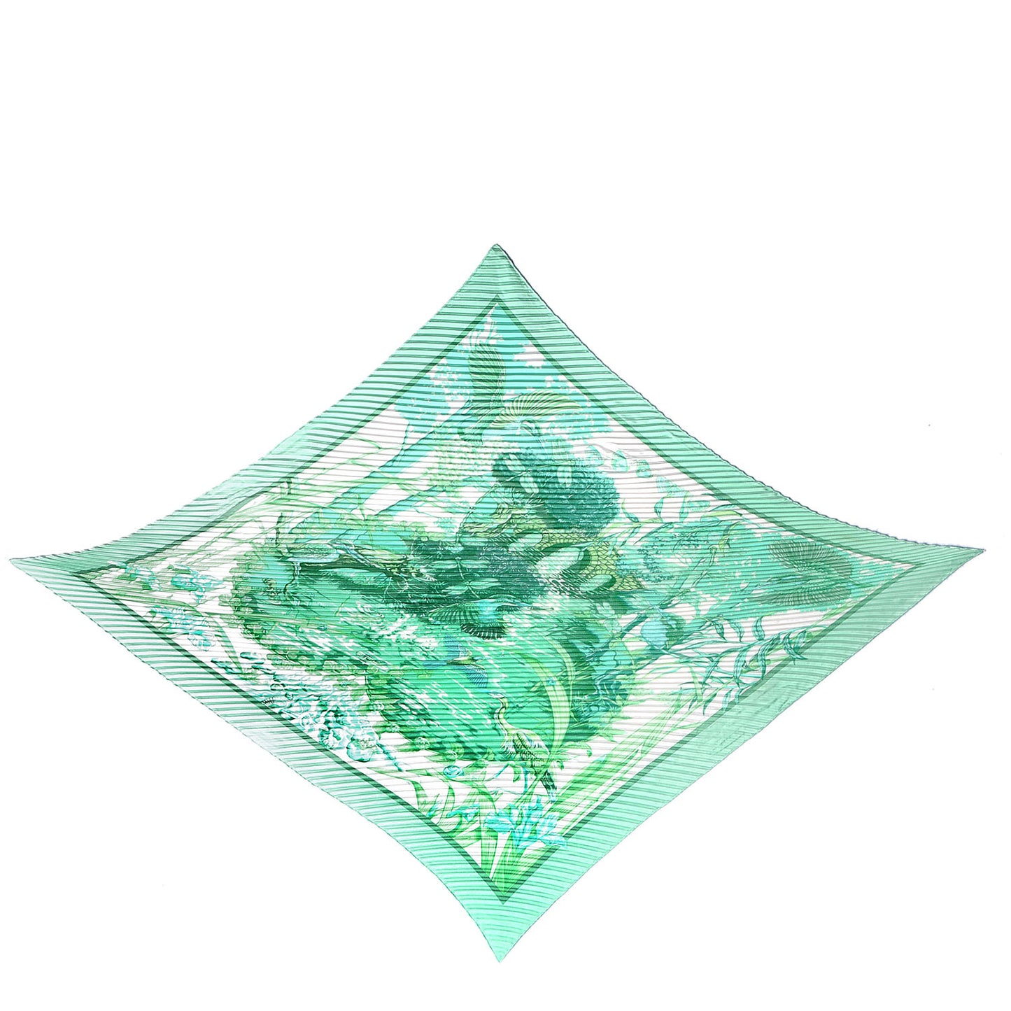 Silk Plisse Au Bord de L'Eau Scarf 90