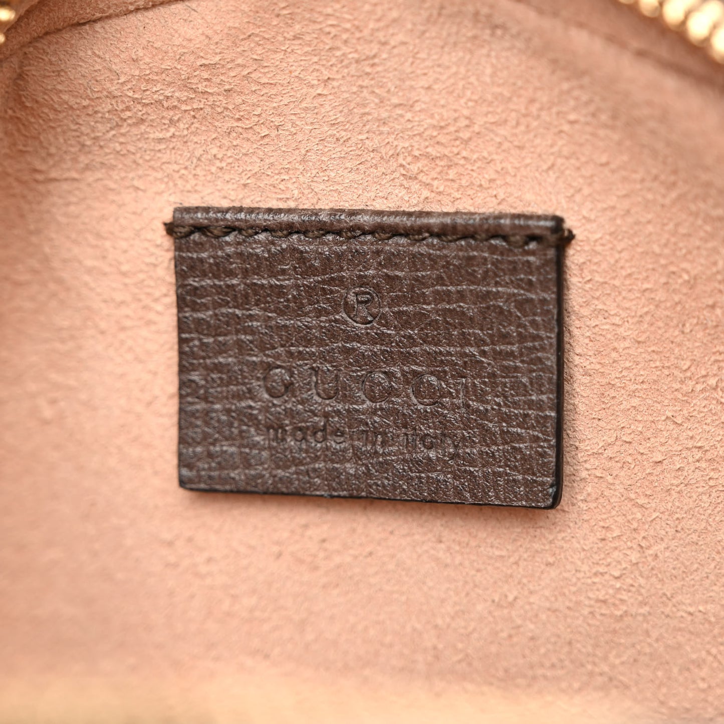 GG Supreme Monogram Web Mini Ophidia Round Shoulder Bag Brown