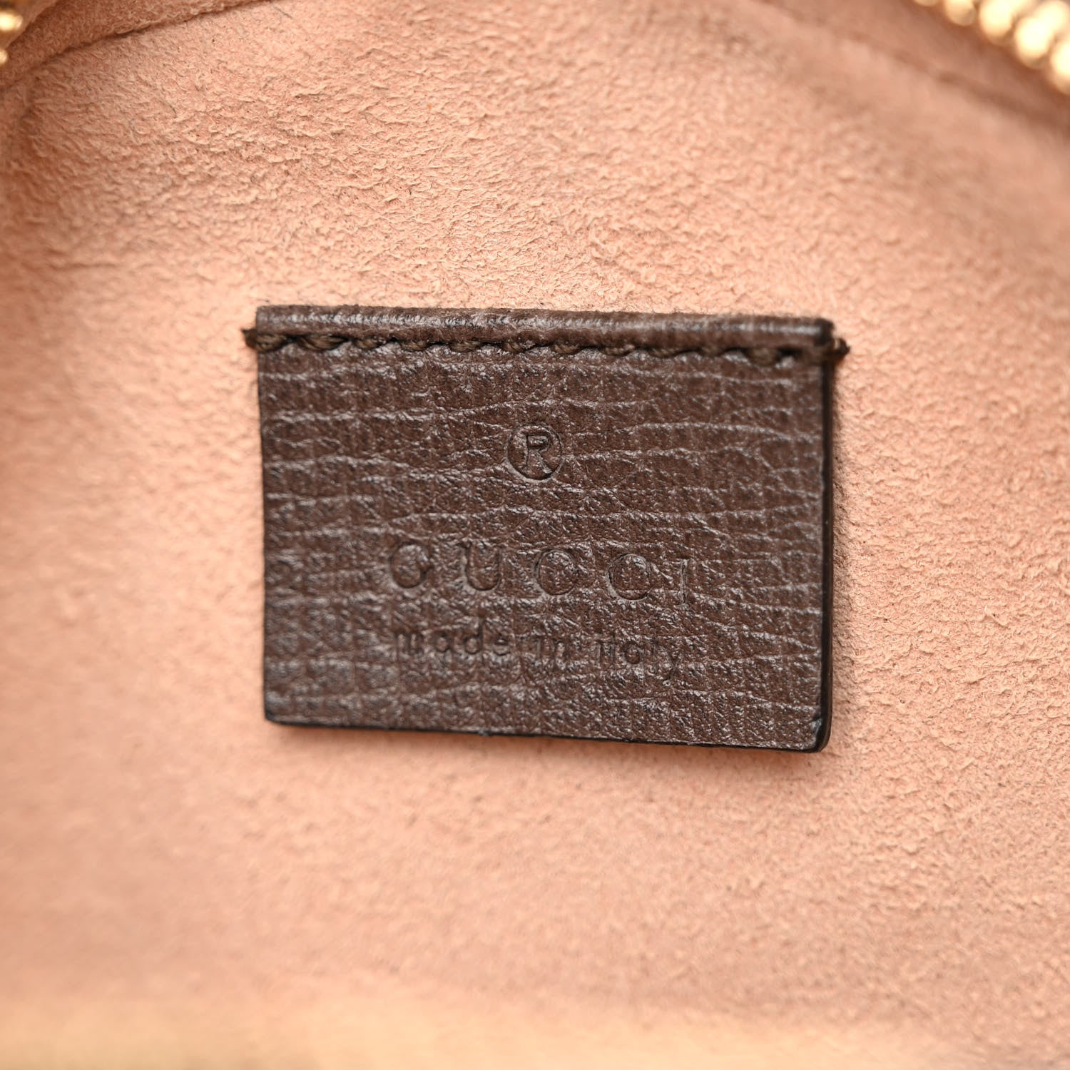 Gucci GG Supreme Monogram Web Mini Ophidia Round Shoulder Bag Brown 6 of 10