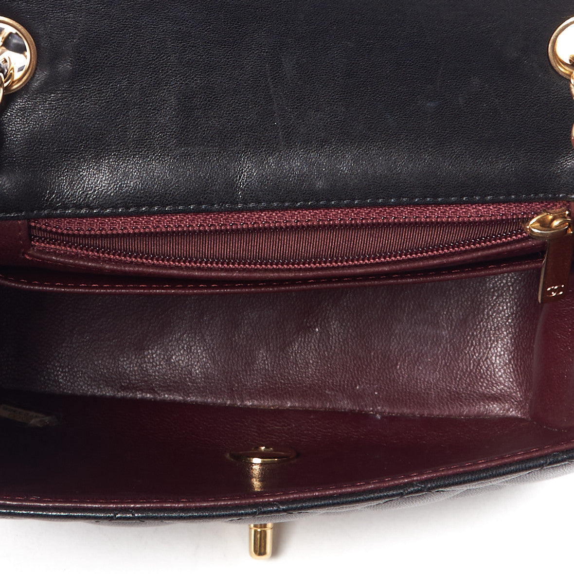 Chanel Lambskin Quilted Mini Square Flap Black 7 of 10