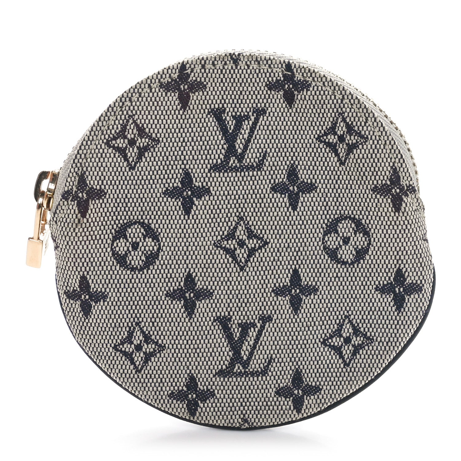 Louis Vuitton Mini Lin Croisette Round Coin Purse Blue 1 of 6