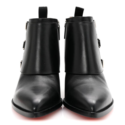 Christian Louboutin Calfskin Will Buckle Boots 39.5 Black 3 of 8