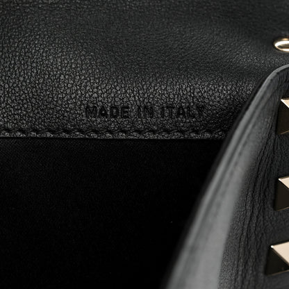 Valentino Garavani Vitello Large Rockstud Envelope Clutch Black 6 of 8