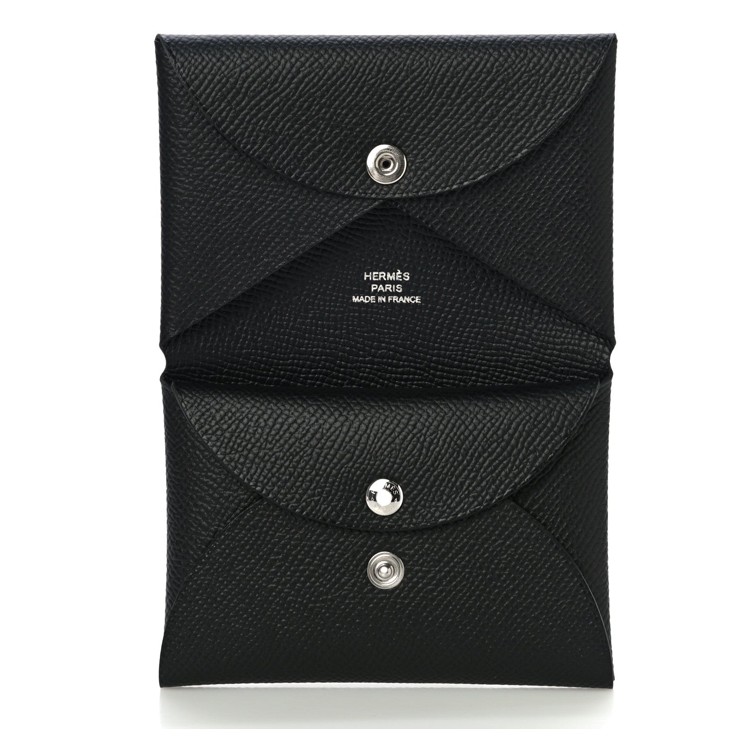 Hermes Epsom Calvi Duo Card Case Black 5 of 10