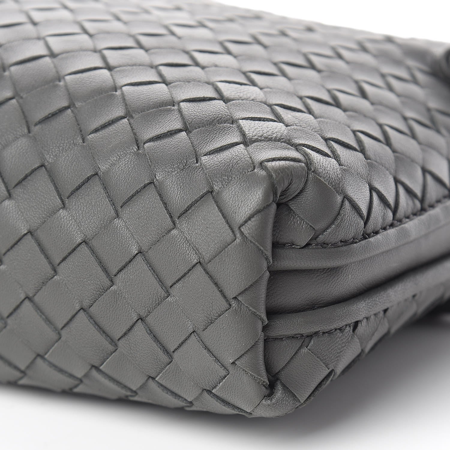 Bottega Veneta Nappa Intrecciato Nodini Crossbody Messenger Light Grey 11 of 11