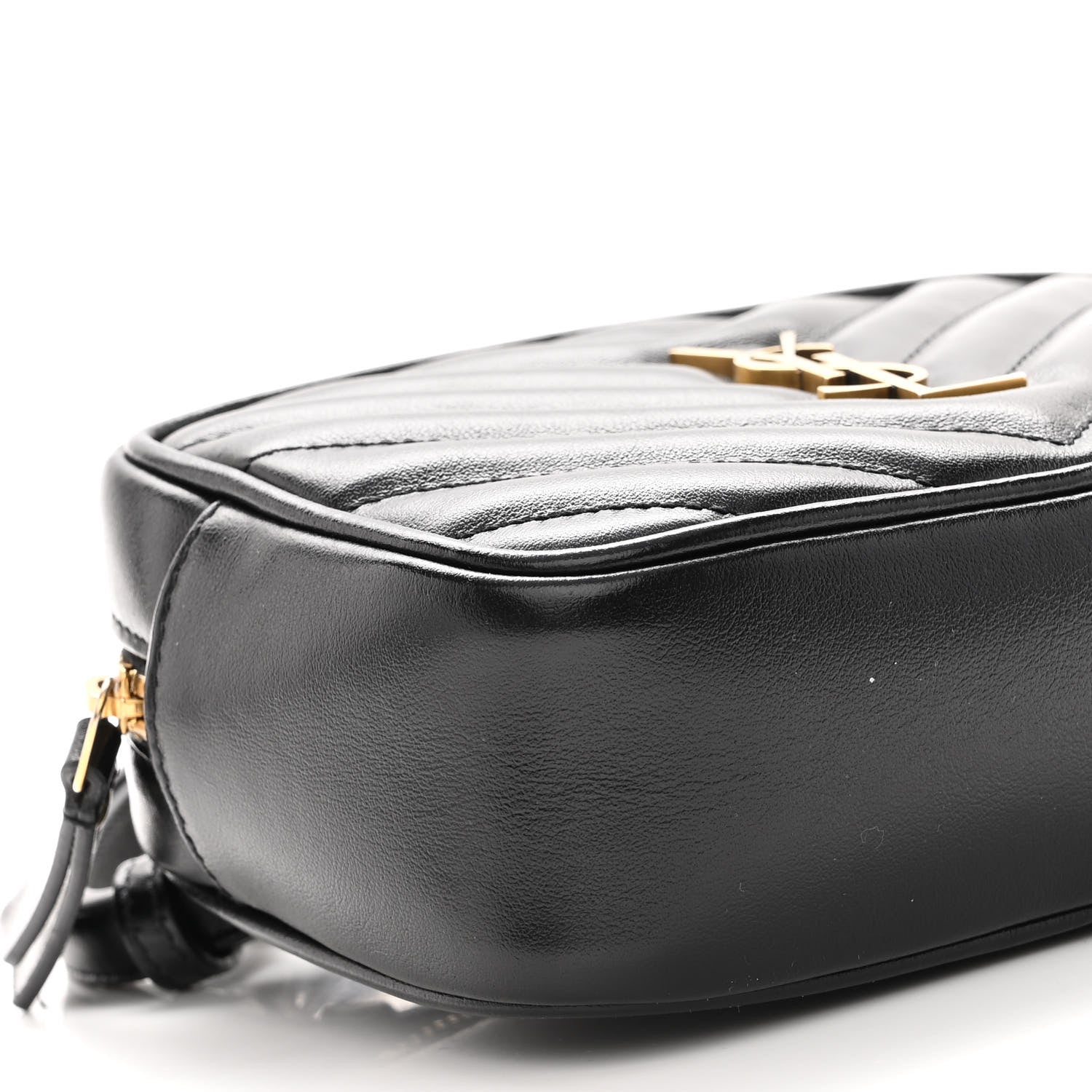 Saint Laurent Calfskin Matelasse Monogram Lou Belt Bag Black 8 of 9