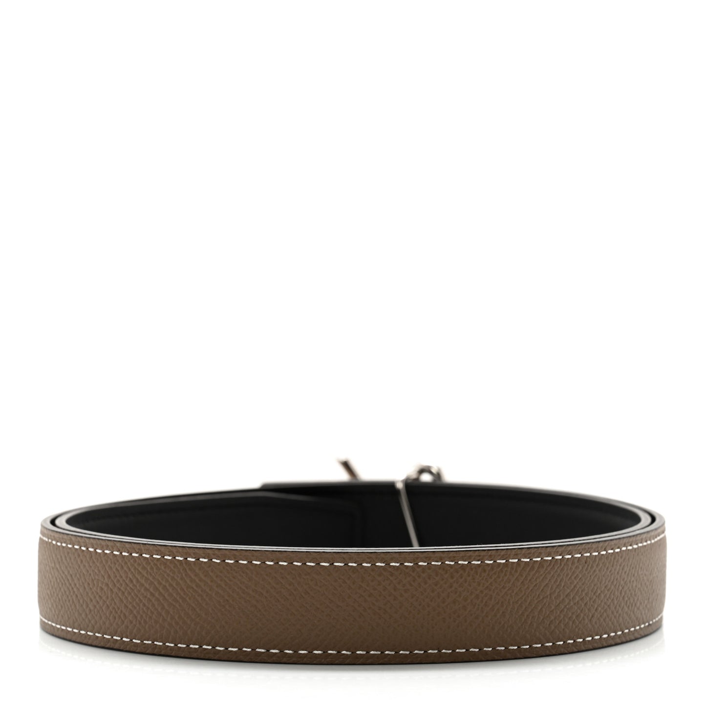 Swift Epsom 24mm H Cursives Belt 75 30 Black Etoupe