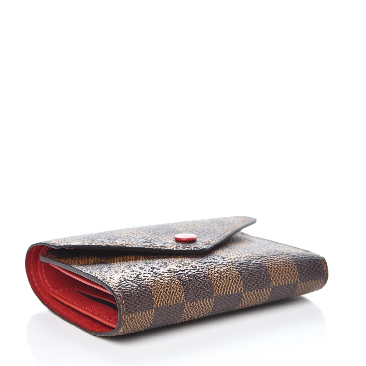 Louis Vuitton Damier Ebene Victorine Wallet Red 4 of 7